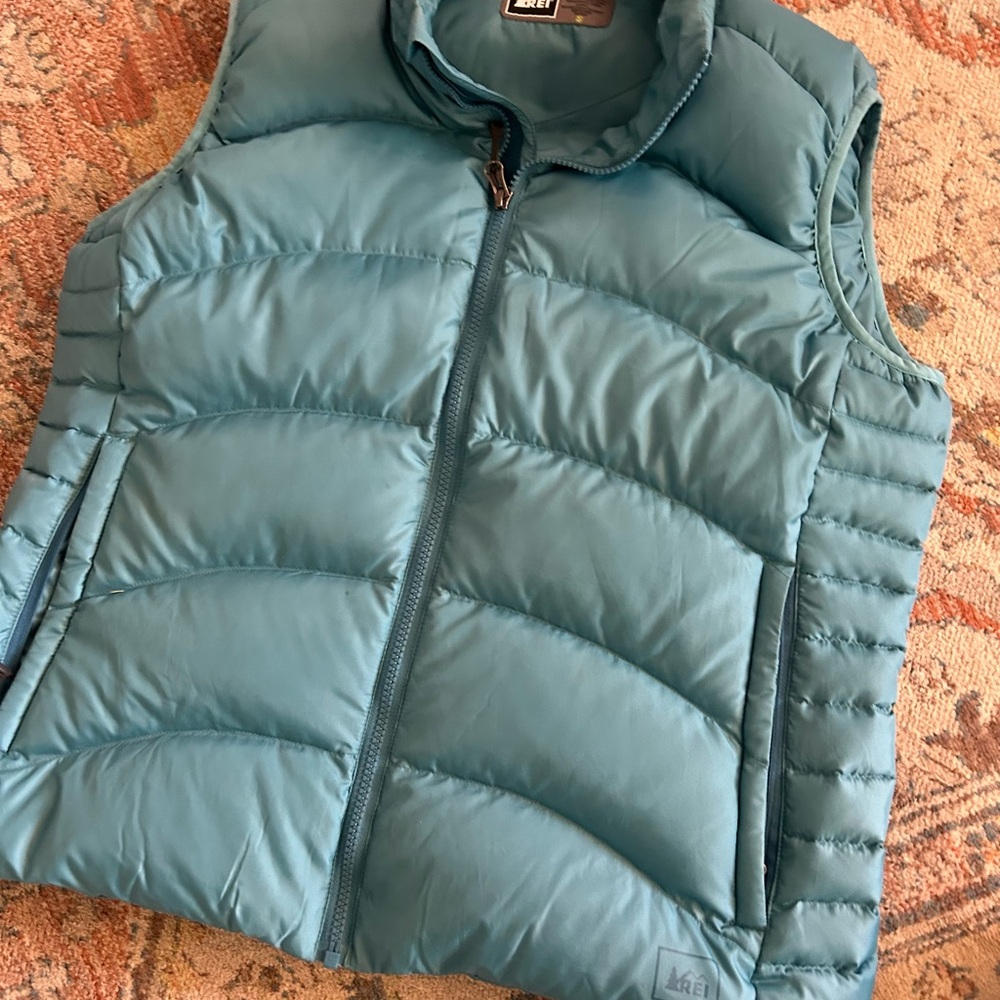 REI Teal Puffy Down Vest - Picture 4 of 5